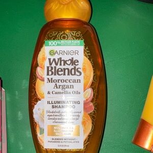 Garnier Whole Blends Moroccan Argan Illuminating Shampoo - Amber Bottle